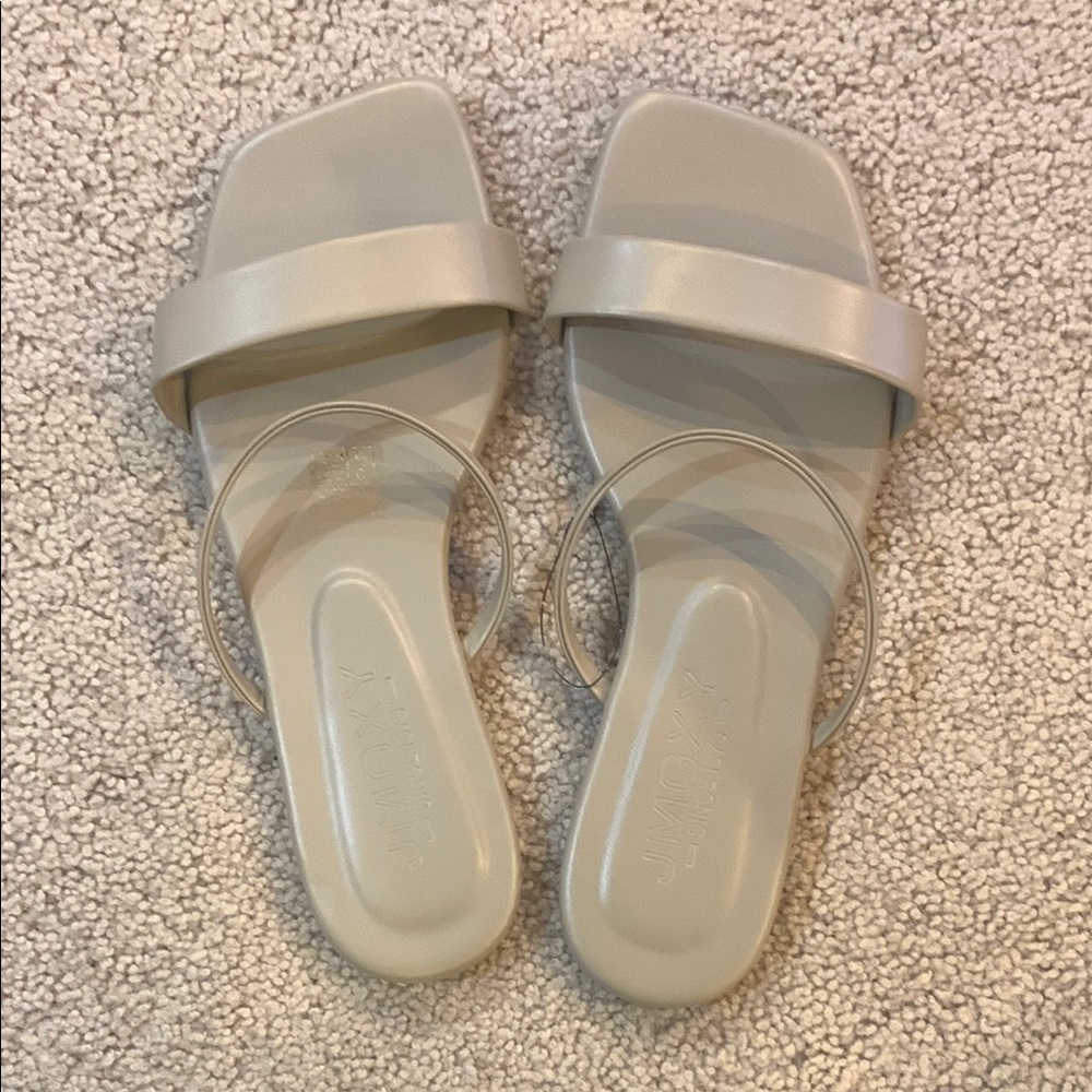 Jack by BB Dakota Gray Slide Sandals Minimalist Design